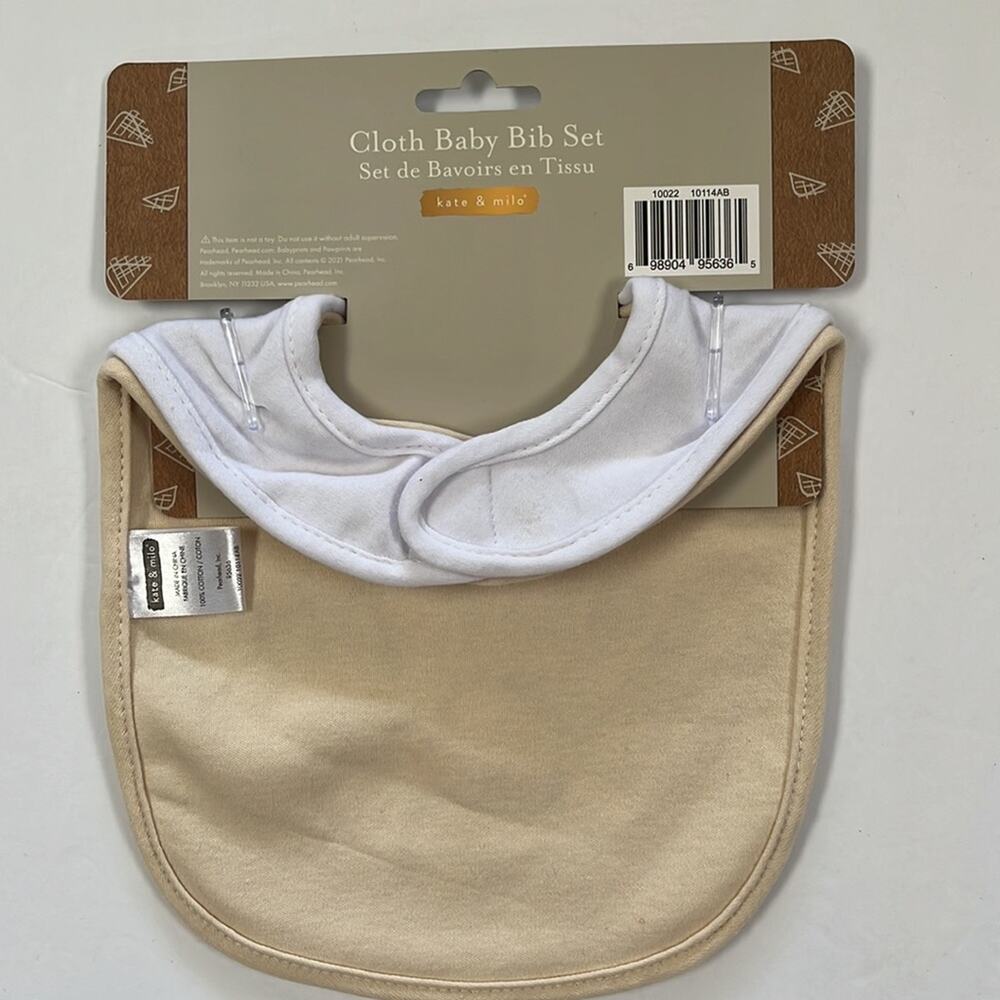 Kate & Milo "My First Thanksgiving" "Cutie Pie" Cloth Baby Bibs Set of 2 - Picture 6 of 7